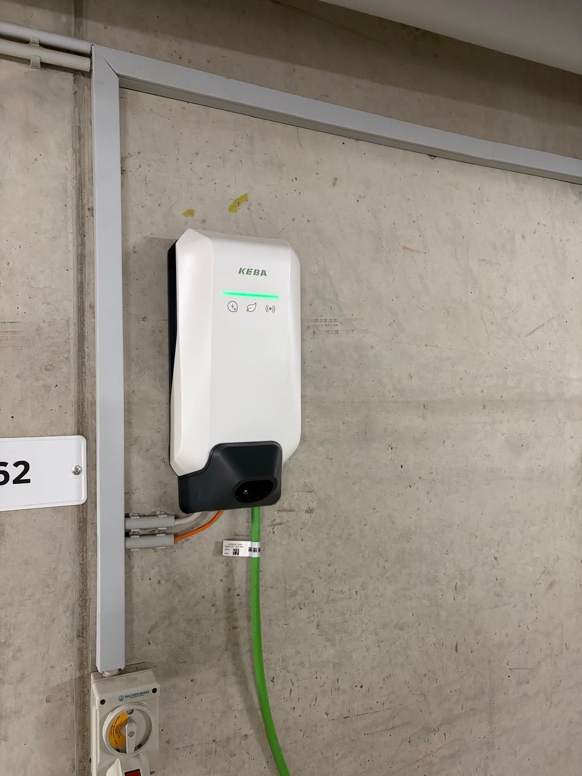 Installation einer KEBA Wallbox in einer Tiefgarage