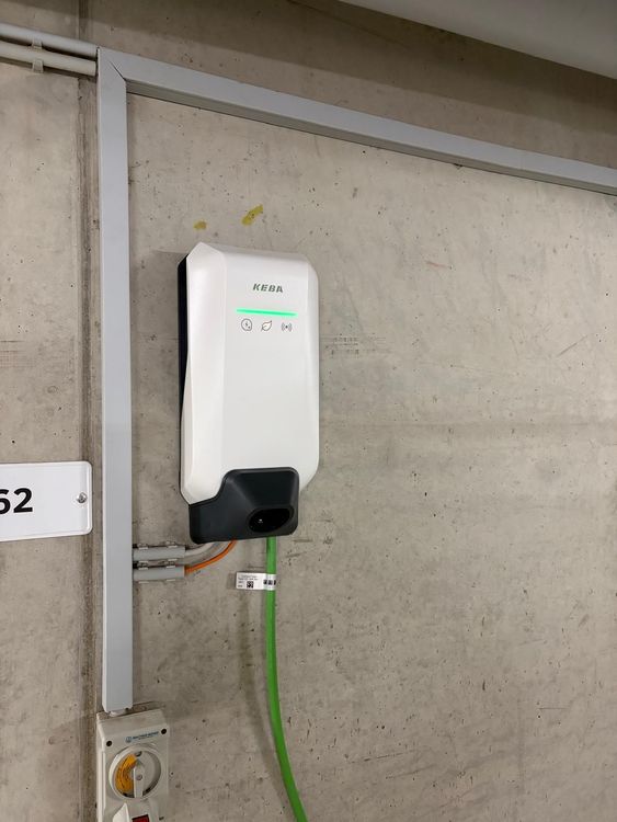 Installation einer KEBA Wallbox in einer Tiefgarage